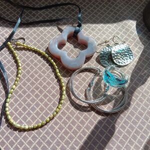 Lot Of Jewelry, Real seed Pearls, Agate Cross, Earrings, Never Worn, Ring